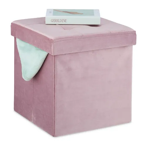 Hocker samt Falthocker quadratisch leicht Hocker mit Stauraum Falthocker Samt