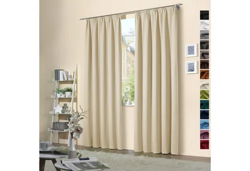 heimtexland Verdunkelungsvorhang - Thermo Vorhänge, blickdicht, 2 St. - Gardinen mit energiesparender Kälteisolierung und Schalldämmung, ideal für optimale Raumakustik und Klimakontrolle.