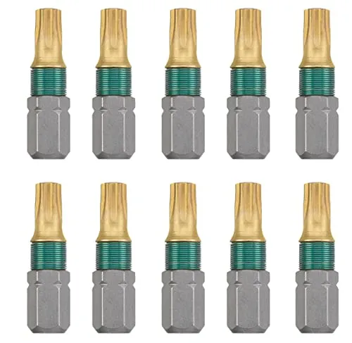 kwb Titan Bitsset – 10er Torx T 25 Bit-Set 25 mm, universel, Schraubendreher-set, 1/4 Zoll Außen.Sechskant