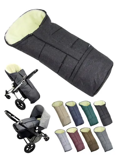 BambiniWelt by Rafael K. Fußsack Winterfußsack Fußsack für Kinderwagen Buggy mumienform Wolle MELIERT, universal für Kinderwagen, Buggy, Jogger, Schlitten
