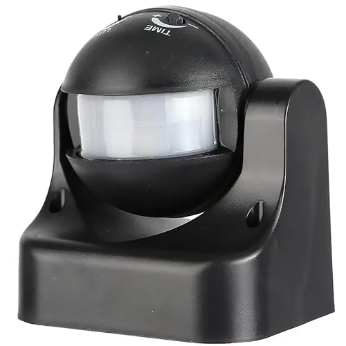 Electraline 58411 Bewegungsmelder, schwarz,