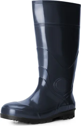 Ladeheid Herren PVC Gummistiefel LA-914 - Navy, Größe 44 - Gummistiefel aus widerstandsfähigem PVC, wasserdicht und rutschfest, ideal für Gartenarbeit und Stadtspaziergänge. Schafthöhe: 39 cm, in der EU hergestellt.