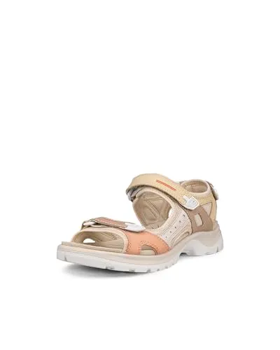 Ecco Offroad Women's D/EU42 beige/limestone - Komfortable Wanderschuhe - Wanderschuhe mit drei verstellbaren Klettverschlüssen für optimalen Sitz. Rutschfeste Sohle und Receptor Technologie bieten sicheren Halt für Outdoor-Aktivitäten.