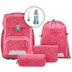 Step by Step Basis Schulranzen-Set „Pink Bubbles“, 4-teilig