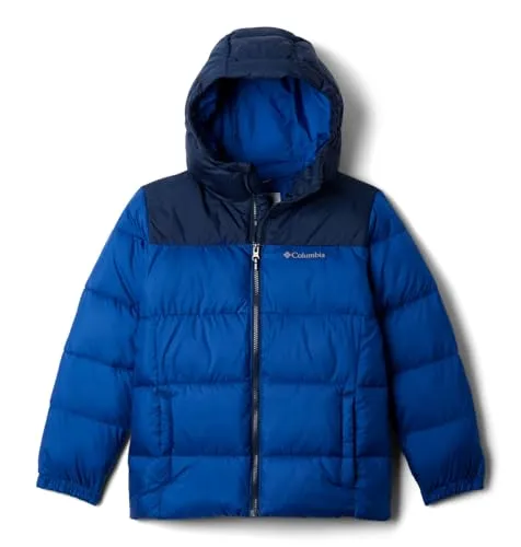 Columbia Youth Unisex Puffect Hooded Jacket - Übergangsjacke mit Thermarator-Isolierung aus 100 % recyceltem Polyester, ideal für kalte Tage und umweltfreundlich.