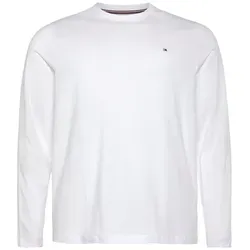 Tommy Hilfiger BT-STRETCH SLIM FIT TEE-B Herren Longsleeve - Herren-Shirt in Weiß mit Rundhals und slim fit. Der elastische Baumwollmix sorgt für hohen Tragekomfort und Bewegungsfreiheit. Ideal für legere Outfits in großen Größen.