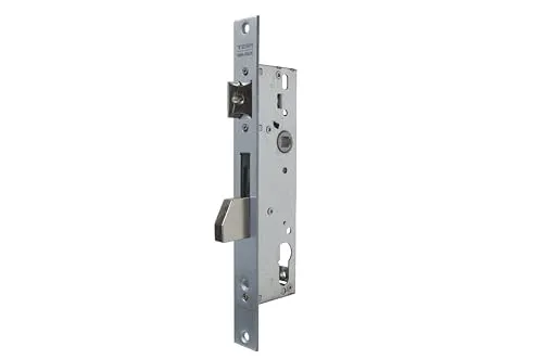 Tesa Assa Abloy 4210305NM Einbeinschloss mit Kipphebel für Metallprofile, Nickel matt, Eingang 30 mm, 2210