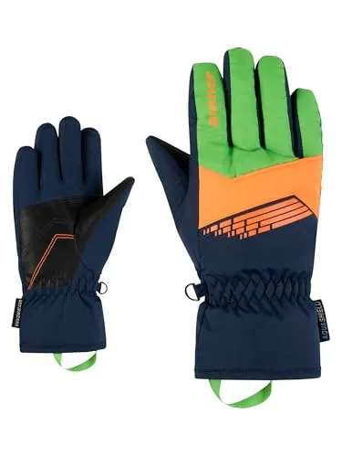 Ziener Kinder LAVIVI-Z Ski-Handschuhe/Wintersport | wasserdicht, Winddicht, Dark Navy.Pale Green, 3,5