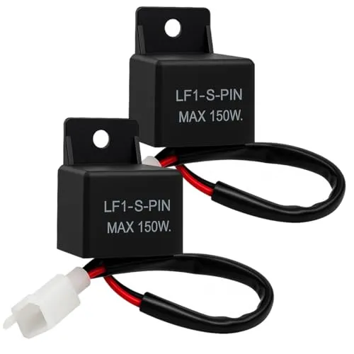 Gebildet 2Stücke 2Polig Blinkrelais LF1-S-PIN, 12V 0.1W-150W Elektronisch Relais fur Auto Motorrad-LED-Fahrtrichtungsanzeiger Lastunabhängiges