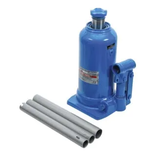 BGS 70042 Hydraulischer Flaschen-Wagenheber 5 t - Hydraulikheber für Fahrzeuge und Maschinen bis 5 t Tragfähigkeit | Doppelkolben für hohe Hubhöhe und optimale Stabilität | ideal für Reifenwechsel und Reparaturen