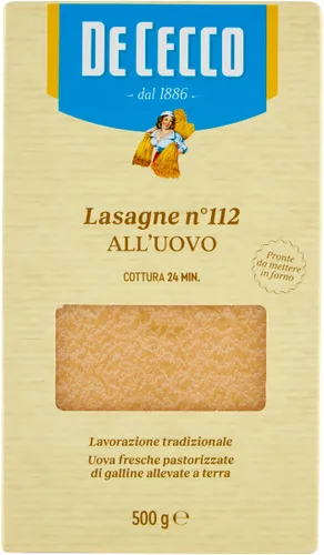 Nudeln Lasagna n112 all'Uovo 500g - De Cecco