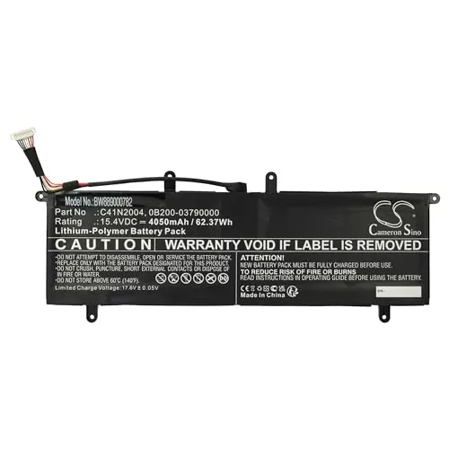 vhbw Akku kompatibel mit Asus ZenBook Duo 14 UX482EA-HY001TS, UX482, UX482EA-DS71T, UX482EA Notebook (4050 mAh, 15,4 V, Li-Polymer)