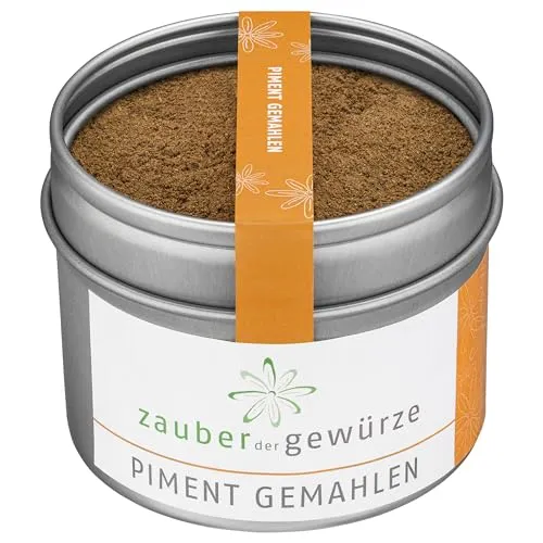 Zauber der Gewürze Piment gemahlen – Gemahlener Piment aus handverlesenen Pimentkörnern, perfekt für süße und würzig-pikante Gerichte, 45 g