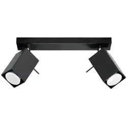 Sollux SL.0100 Deckenleuchte MERIDA 2 schwarz - Moderne Halogen Deckenleuchte, dimmbar für individuelle Lichtstimmungen und beeindruckende Lichteffekte – ideal für stilvolle Wohnräume.