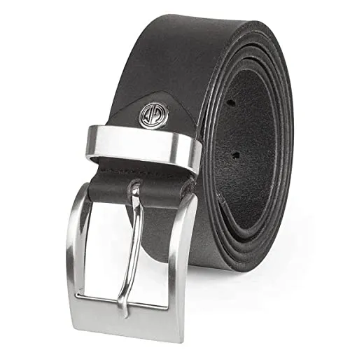 LINDENMANN Leder-Gürtel Herren 40 mm breit, Gürtel Herren Echt-Büffel-Leder Gürtel, Ledergürtel, Jeans-Gürtel schwarz, Größe/Size:Bundweite 150 cm Gesamtlänge 165 cm W 59 XXXXXL