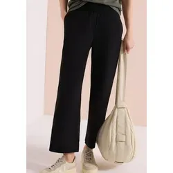 Cecil Wide Leg Hose Black L in schwarz von CECIL