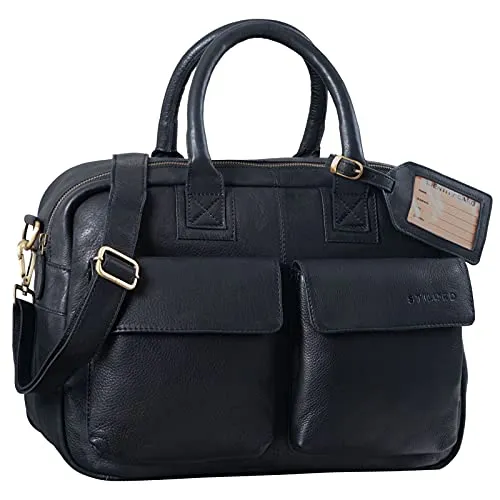 STILORD 'Carlo' Große Umhängetasche aus Leder für 15,6 Zoll Laptops - Messenger-Bag aus echtem Büffel Leder, ideal für Lehrer und Berufstätige. Mit gepolstertem Laptopfach und Organisationsleiste für besten Komfort im Alltag.