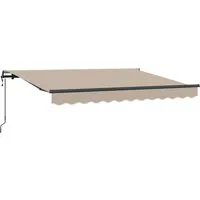 vidaXL Einziehbare Markise Beige 350 x 200 cm - Stylische und praktische einziehbare Markise für Garten oder Terrasse. Bietet anpassbaren Schatten und wetterbeständige Materialien für langanhaltende Freude im Freien.
