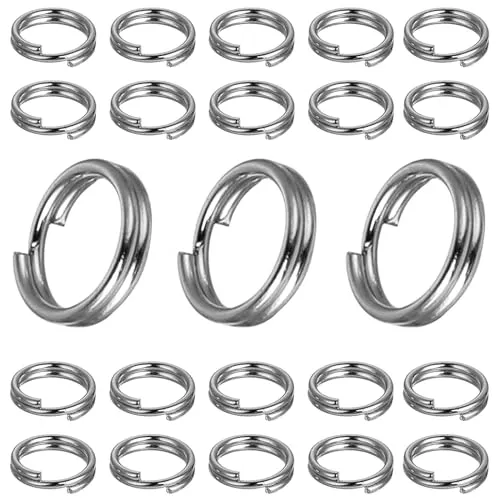 My-Bead Verbindungsringe 925 Sterling Silber Spaltringe Ø 5mm Karabinerverschlüsse basteln ohne Werkzeug Schmuckherstellung DIY (10 Stück)