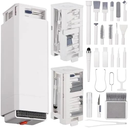 in 1 Handy Reinigungsset mit Bürste Multifunktionales Reinigungs Zubehör für die Reinigung von Elektronikprodukte wie Airpods,Tastaturen, Laptop, Handys, Tastatur, Kopfhörern (Weiß) 32