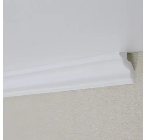 PROVISTON Stuckleiste Polystyrol, 30 x 30 x 2000 mm, Weiß, Deckenleiste, Kleben, Polystyrol, 1-St.