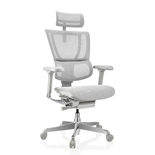 hjh OFFICE Luxus Chefsessel ERGOHUMAN SLIM G GEN2 - Bürostuhl mit ergonomischer Rückenlehne und individueller Höhenverstellung, ideal für langanhaltenden Komfort im Büro oder Home Office.