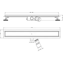 Produktbild Profi Duschrinne Befliesbar 60-140cm Edelstahl SU 316