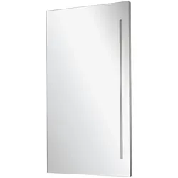 FACKELMANN Badspiegel LED Spiegel - Badspiegel mit energiesparender LED Lichtleiste für optimale Sicht beim Schminken und Rasieren. Ideal für schmale Bäder mit flexibler Montageoption.