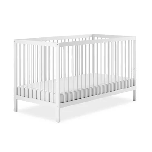 Ehrenkind® Babybett PUR 120x60 aus Buchenholz | Weiß | Kinderbett 9-Fach höhenverstellbar mit entnehmbaren Stangen | Baby Bett