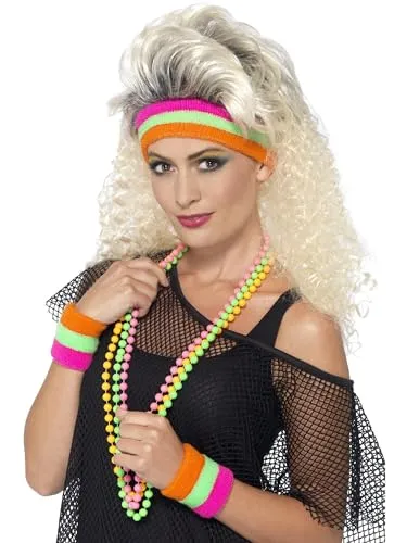 Produktbild Smiffys Schweißbänder, Neonfarben, mit 1 Stirnband & 2 Armbändern Halloween