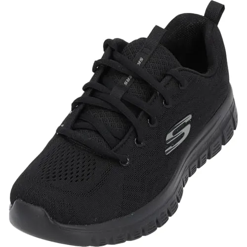 Skechers Damen Graceful Get Connected Sneakers, Schwarz, 42 EU - Damen-Sneaker mit bequemer Passform und innovativer Get Connected-Technologie für optimalen Tragekomfort.