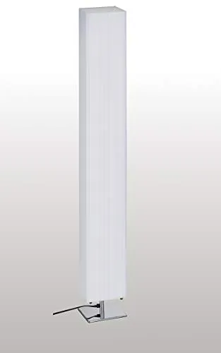 TRANGO LED Stehlampe CANNES - Moderne eckige Standleuchte mit 2x 4 Watt E27 LED Leuchtmitteln, ideal für das Wohnzimmer. Energieeffizienzklasse F, stilvolles Design und hohe Lichtausbeute von 350 Lumen.