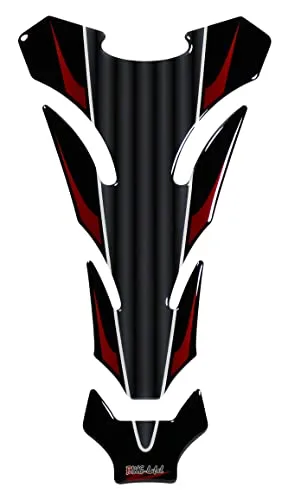 BIKE-label Tankpad 3D Motorrad-Aufkleber Tankschutz Lackschutz Racing Streifen Rot X500271