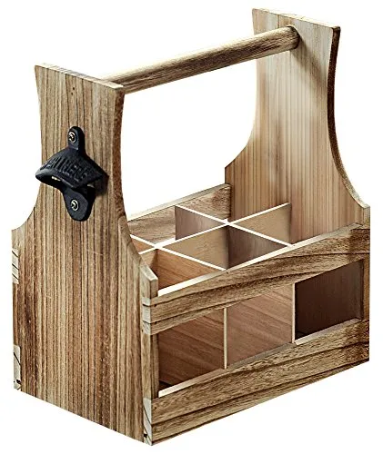 Kesper | Flaschenträger, Material: Holz, Maße: 25 x 29 x 17 cm, Farbe: Braun | 69266 13