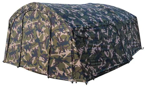 FOX Frontier II Deluxe Erweiterung 150x250x145cm Camo - Zusätzlicher Platz für dein Karpfenzelt: 1,5 m mehr Raum für Komfort und Schutz. Flexibel anpassbar an wechselnde Wetterbedingungen, ideal für lange Sessions am Wasser.