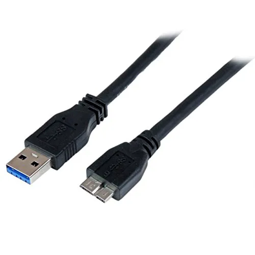 StarTech.com 1m zertifiziertes USB 3.0 SuperSpeed Kabel A auf Micro B, Schwarz, USB 3 Anschlusskabel, Stecker/Stecker