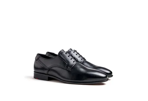 Lloyd Schnürschuh KEEP - Elegante LLOYD Derby Schuhe aus schwarzem Glattleder mit extraweiter Passform. Ideal für breite Füße, bieten sie höchsten Tragekomfort und eine robuste Ledersohle für den täglichen Einsatz.