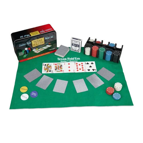 Pokerset groß Poker-Spielset 200 Chips 2 Kartendecks Pokerset Casino-Spielset