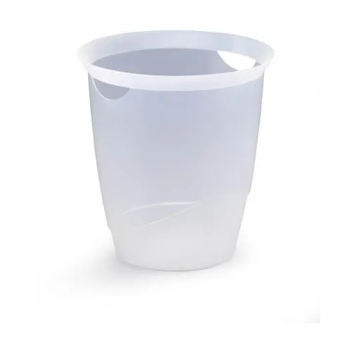 DURABLE Papierkorb TREND, 16 Liter, rund, transparent