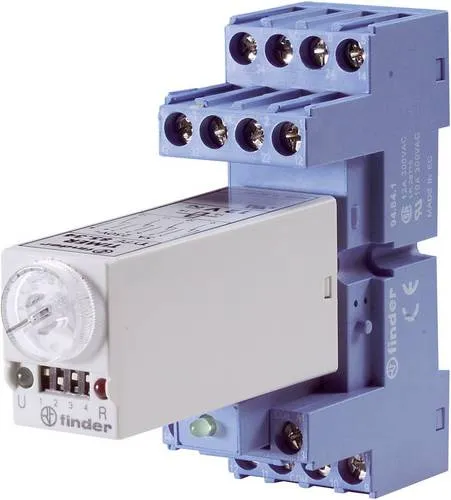 Finder 85.04.8.240.0000 Zeitrelais Multifunktional 230 V/AC - Sonstige Elektroinstallationsartikel mit 7 einstellbaren Zeitbereichen, ideal für vielseitige Anwendungen in der Elektroinstallation.