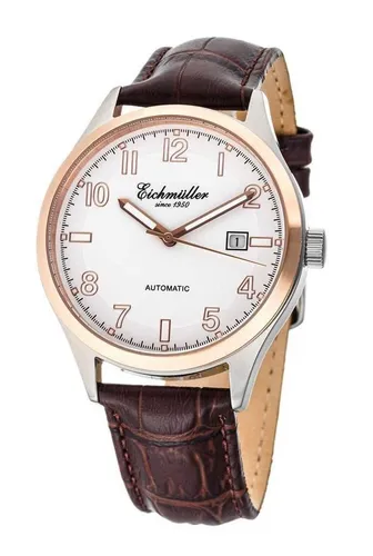 Eichmüller RE7043 Automatikuhr - Elegante Herrenuhr in Bicolor mit Lederband - Herrenuhren mit präziser Automatiktechnik, 42 mm Gehäuse, wasserdicht bis 5 atm und stilvolles Design für jeden Anlass.