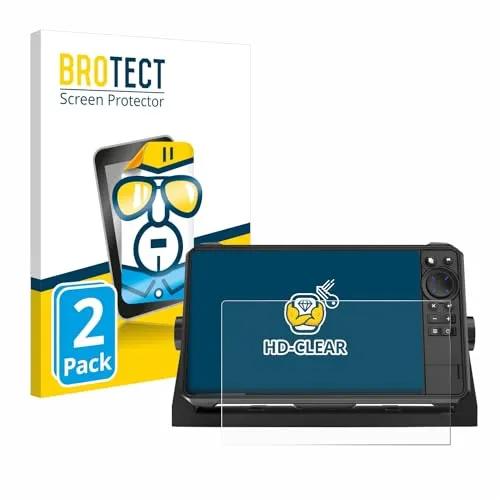 BROTECT (2 Stück Schutzfolie für Lowrance HDS 9 Live Echolot Displayschutz Folie Ultra-Klar