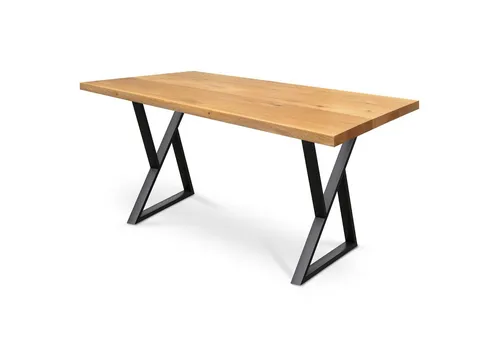 holz4home® Esstisch Massivholztisch aus Eiche I Küchentisch aus Echtholz, Kompletter Tisch (Tischplatte & Gestell), 4 cm dickes Massivholz