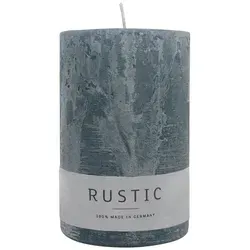 RUSTIC-Stumpenkerze Anthrazit, WENZEL, 110/70 mm, Brenndauer ca. 51h, selbstverlöschend