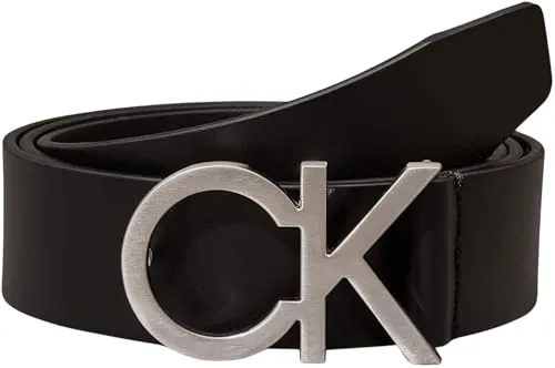 CK BUCKLE BELT 35MM Ledergürtel, Gr. 85, Ck Black von Calvin Klein