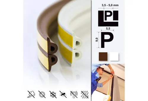 Zugluftstopper, Fenster- & Türdichtungen Weiß von DQ-PP