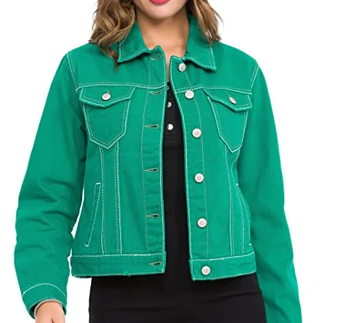 Cipo & Baxx Damen Jeansjacke Oversize Lang - Funktionsjacken, lässige Oversize-Jeansjacke mit Knopfleiste und praktischen Brusttaschen für einen entspannten Look.