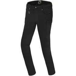 Bogotto Yagal Cargo Damen Motorradjeans, schwarz, Größe 32 33 - Stylische Damen Motorradjeans mit High Waist und YKK-Metallreißverschluss. Ideal für den urbanen Look bei Fahrten mit dem Motorrad. Robuste Verarbeitung für hohen Tragekomfort.