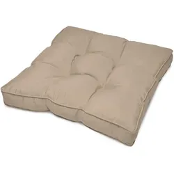 Beautissu Lounge Kissen Outdoor Sitzkissen 50x50x10 cm – Wetterfest und Schmutzabweisend - Polster für Stühle & Sessel, ideal für Gartenmöbel mit hoher Sitzkomfort und pflegeleichtem, waschbarem Material.