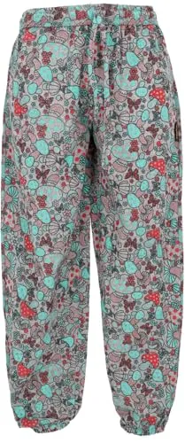 GURU SHOP Unisex Yogahose mit Pilz Print - Bequeme Baumwollhose in Grau - Leichte Yogahose aus Baumwolle mit elastischem Bund und Kordelband. Ideal für Yoga und Freizeit, bietet höchsten Tragekomfort. Mit praktischen Seitentaschen für zusätzlichen Nutzen.